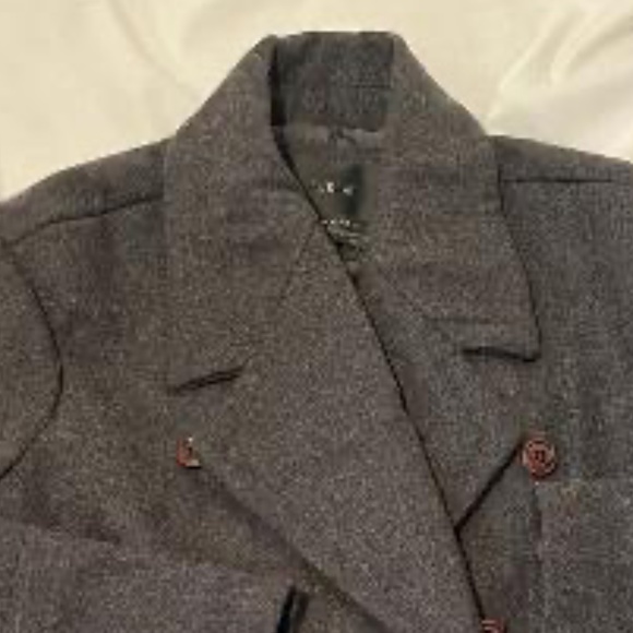 J.Crew Brand New (NWT) Women's Style Pea Coat: Gry & Blu sz8 Gray & 12 blue - Picture 3 of 5